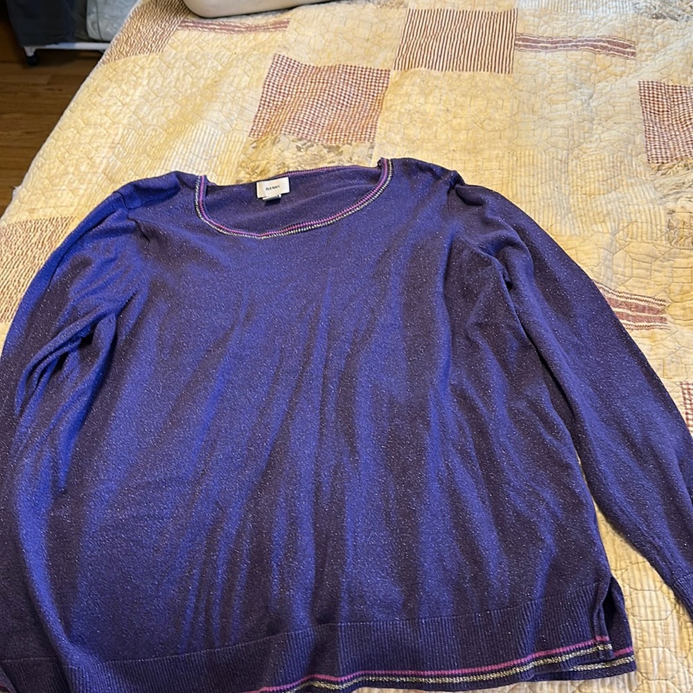 Purple sparkle sweater
